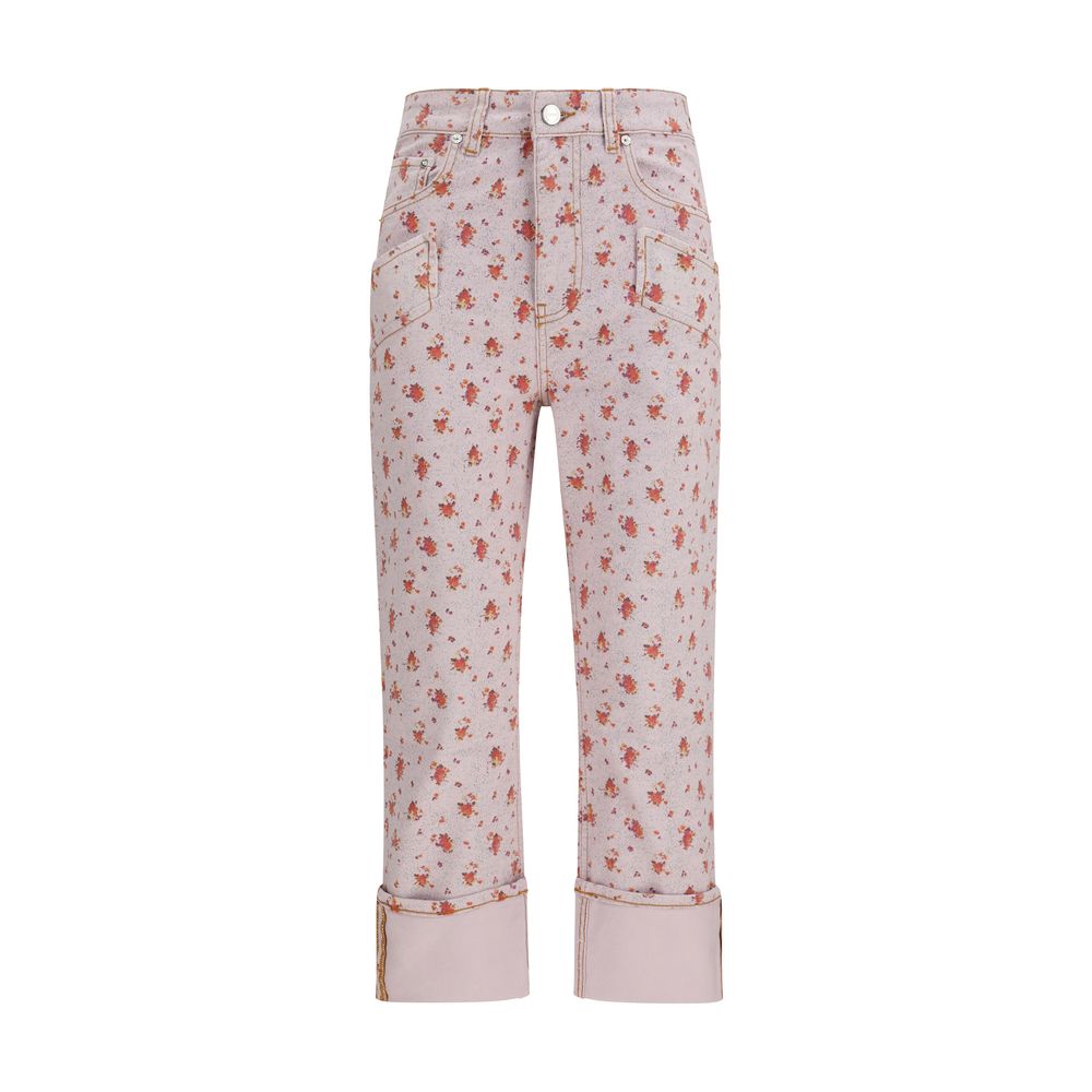 Ganni Multicolor Cotton Cropped Pants | Regal Royce