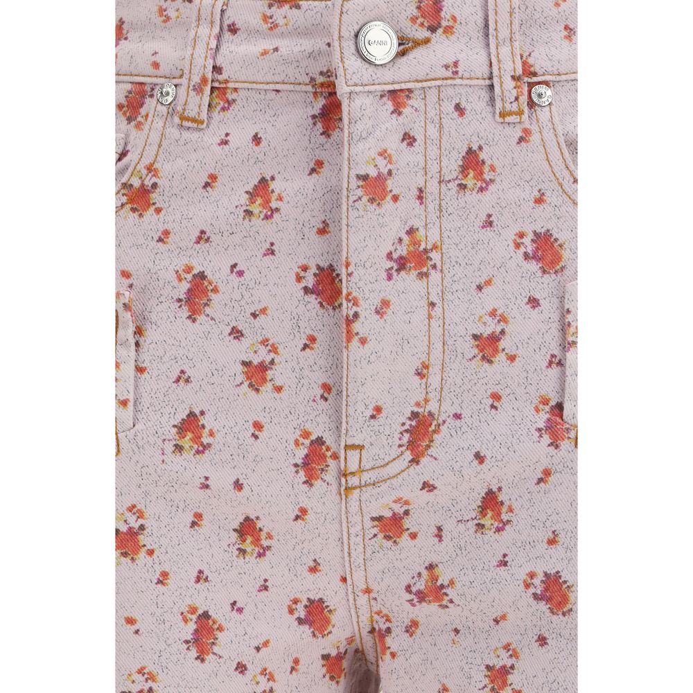 Ganni Multicolor Cotton Cropped Pants | Regal Royce