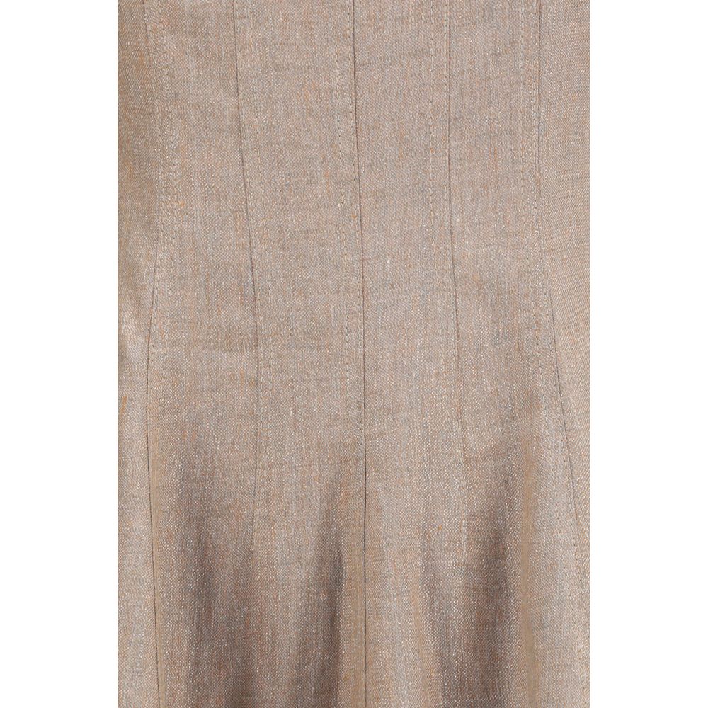Brunello Cucinelli Beige Linen Casual Dress | Regal Royce
