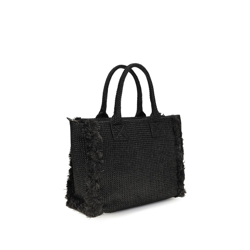 PINKO Black Raffia Shoulder Bag | Regal Royce