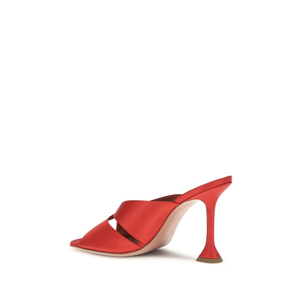 Amina Muaddi Multicolor Silk Stiletto Heel Sandals | Regal Royce