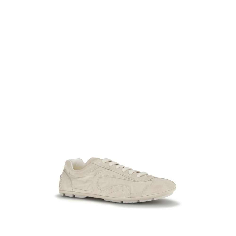 Prada Beige Calf Leather Bos Taurus Sneakers | Regal Royce