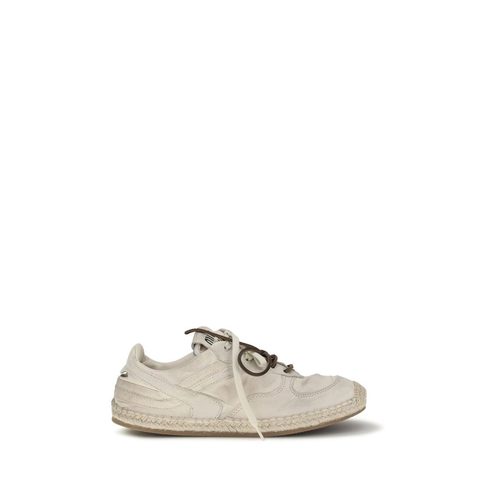 Miu Miu Beige Cotton Platform Sneakers | Regal Royce