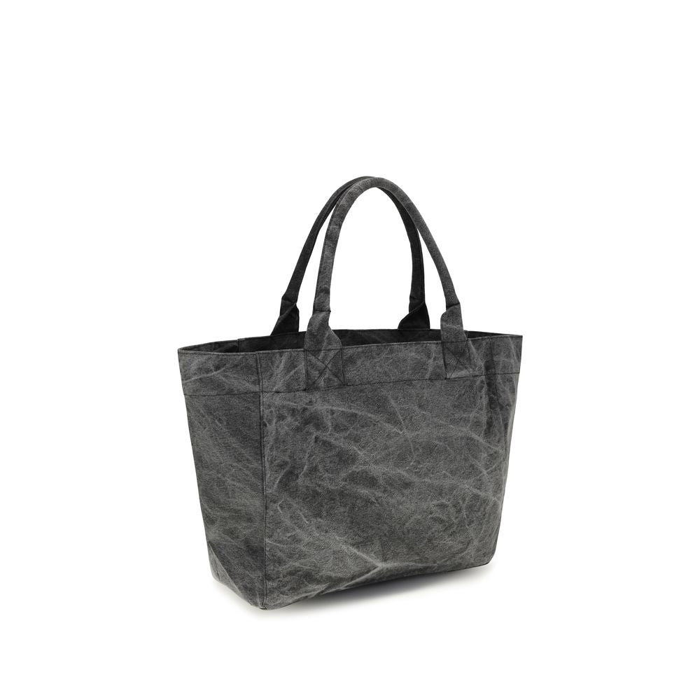 Ganni Gray Recycled Cotton Shoulder Bag | Regal Royce