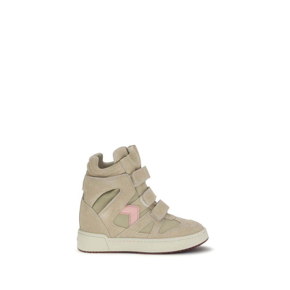 Isabel Marant Beige Calf Leather Bos Taurus Chunky Sneakers | Regal Royce