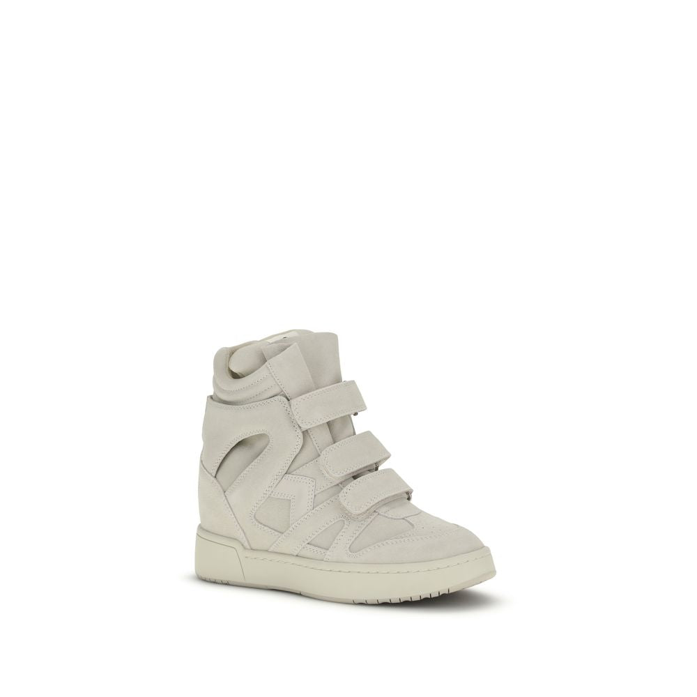 Isabel Marant Beige Calf Leather Bos Taurus Platform Sneakers | Regal Royce