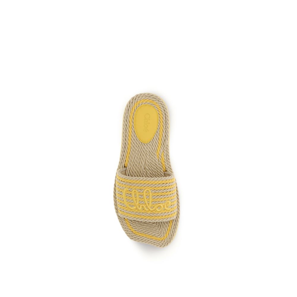 Chloé Beige Lamb Ovis Aries Aries Flat Sandals | Regal Royce