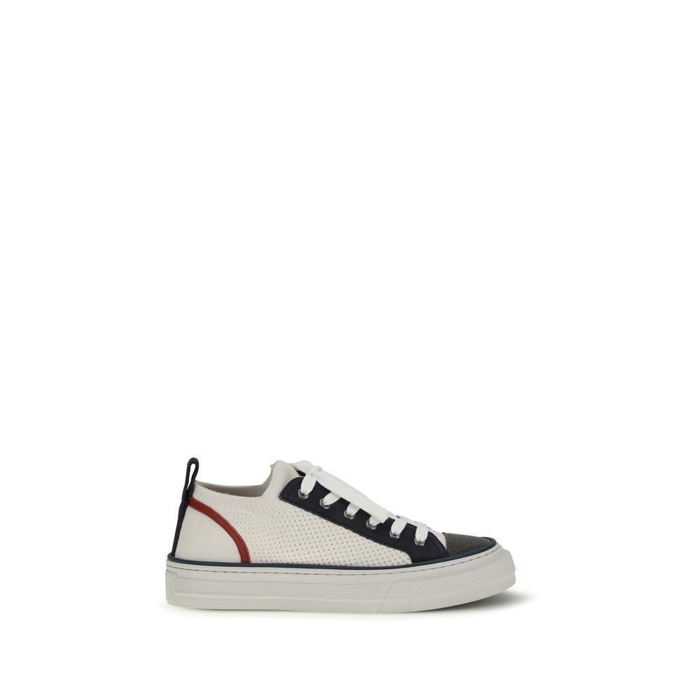 Brunello Cucinelli Multicolor Cotton Low Top Sneakers | Regal Royce