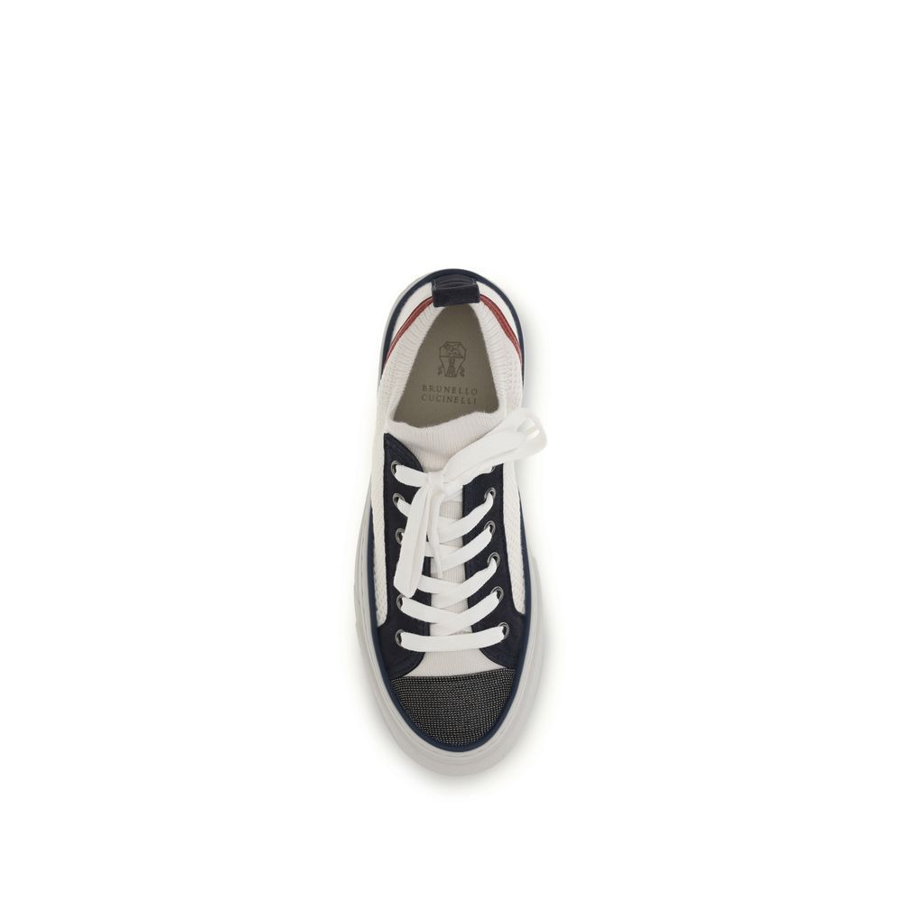 Brunello Cucinelli Multicolor Cotton Low Top Sneakers | Regal Royce