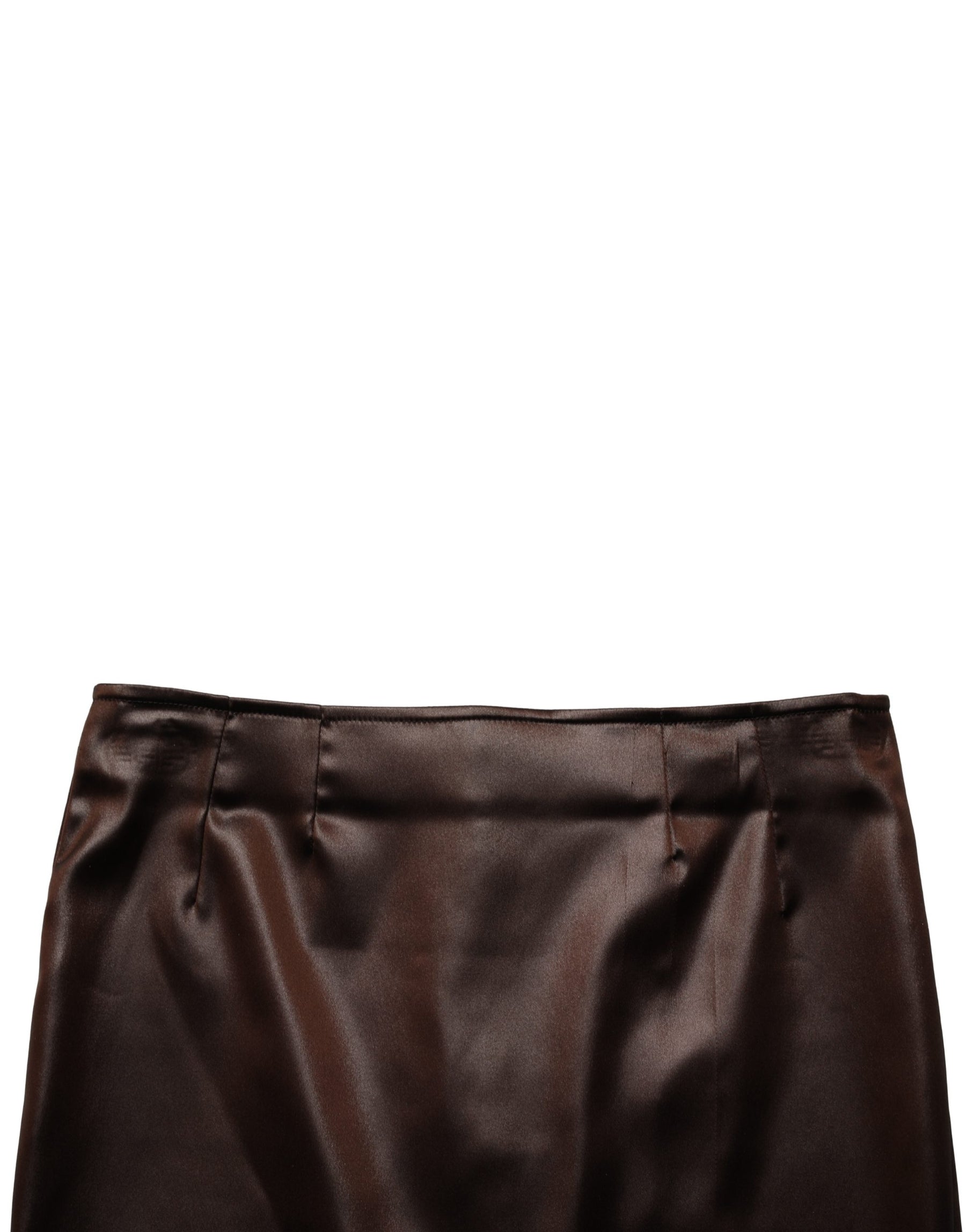 Dolce & Gabbana Brown Acetate High-Waisted Pencil Cut Skirt | Regal Royce
