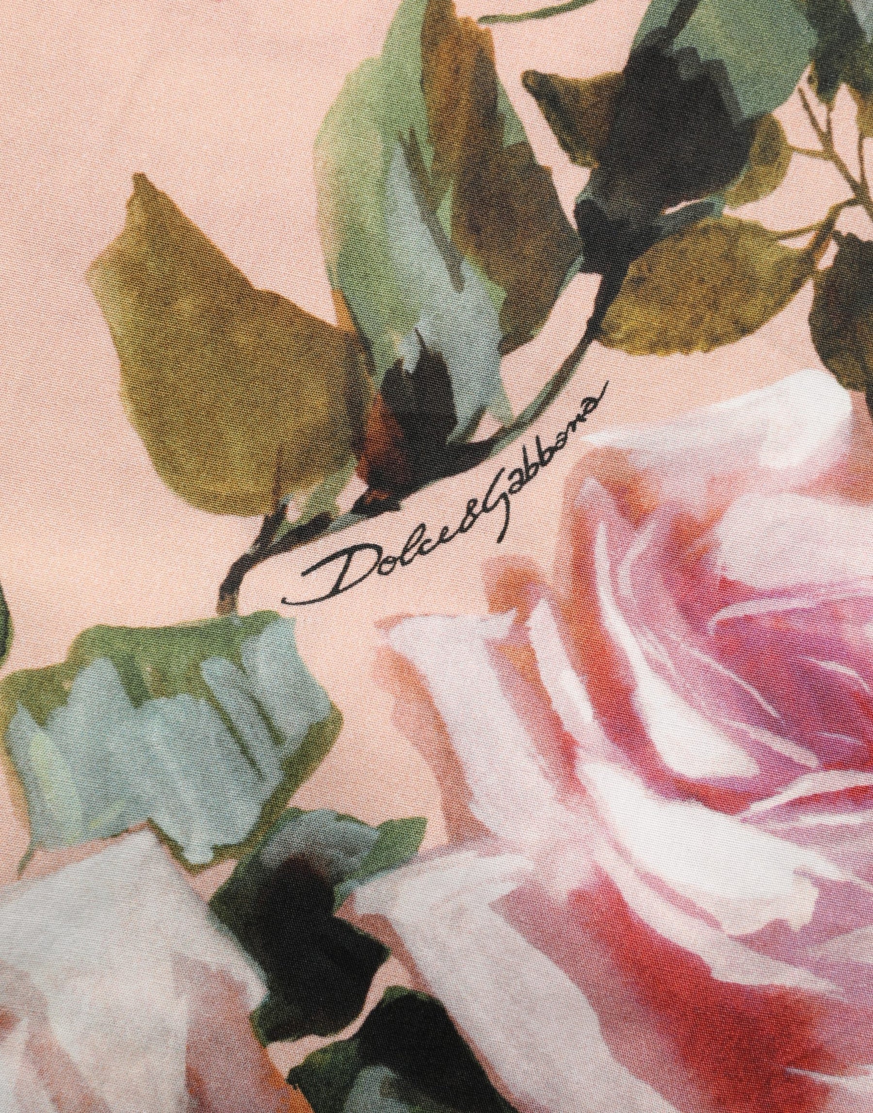 Dolce & Gabbana Pink Floral Cotton Button Front Shirt Top | Regal Royce