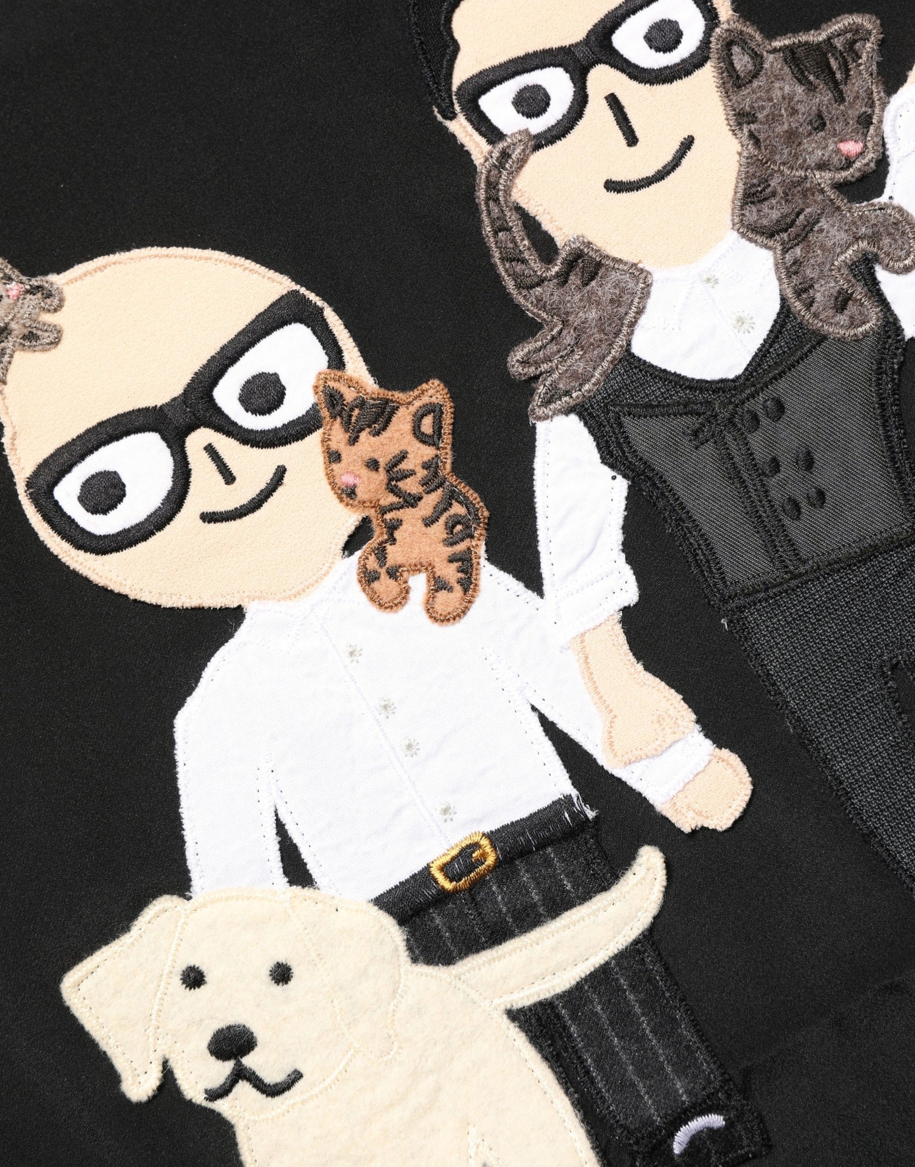 Dolce & Gabbana Black #dgfamily Silk Blouse Top | Regal Royce