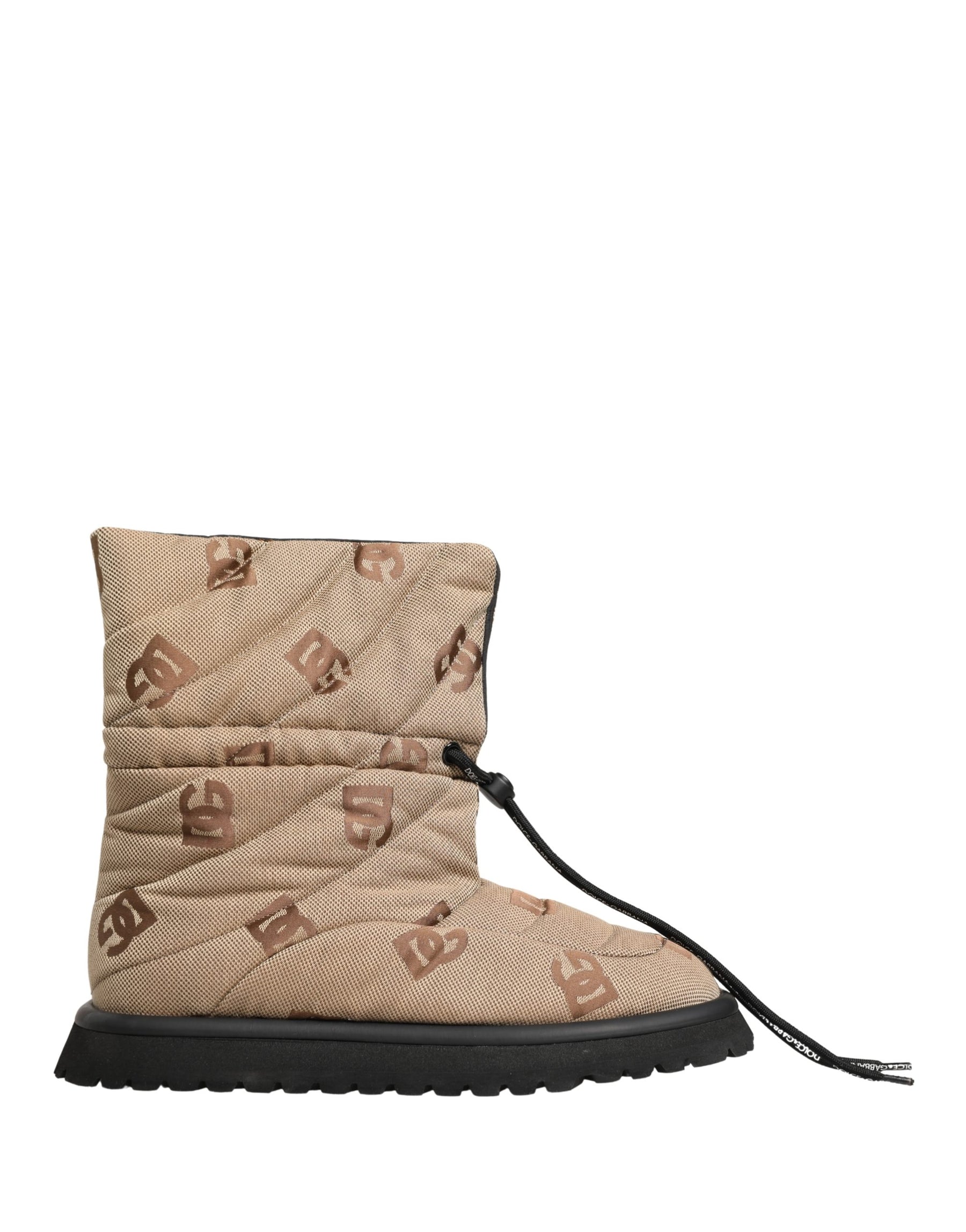Dolce & Gabbana Brown Logo Print Lace Up Snow Boots Shoes | Regal Royce