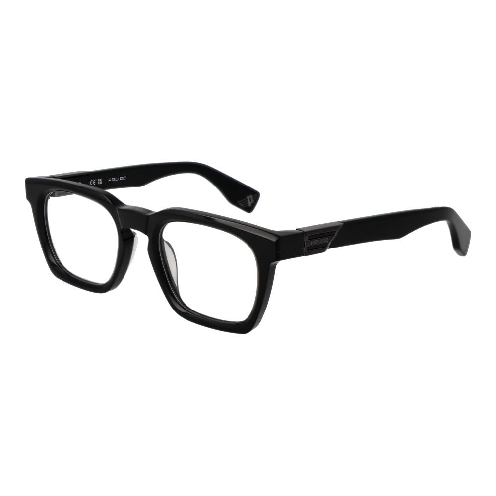 Police Black Cellulose Acetate Glasses (Frames) | Regal Royce