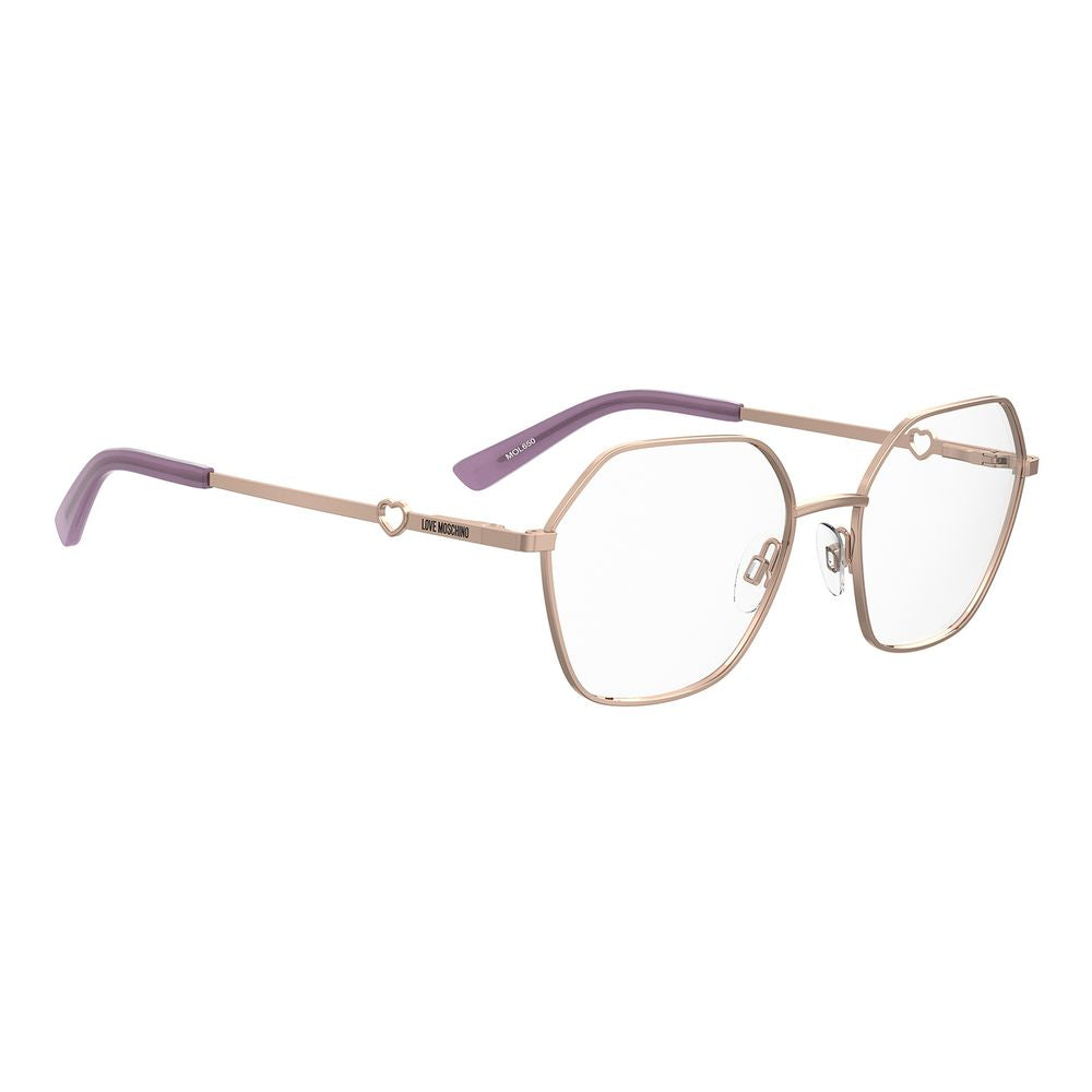 Love Moschino Rose Gold Metal Glasses (Frames) | Regal Royce