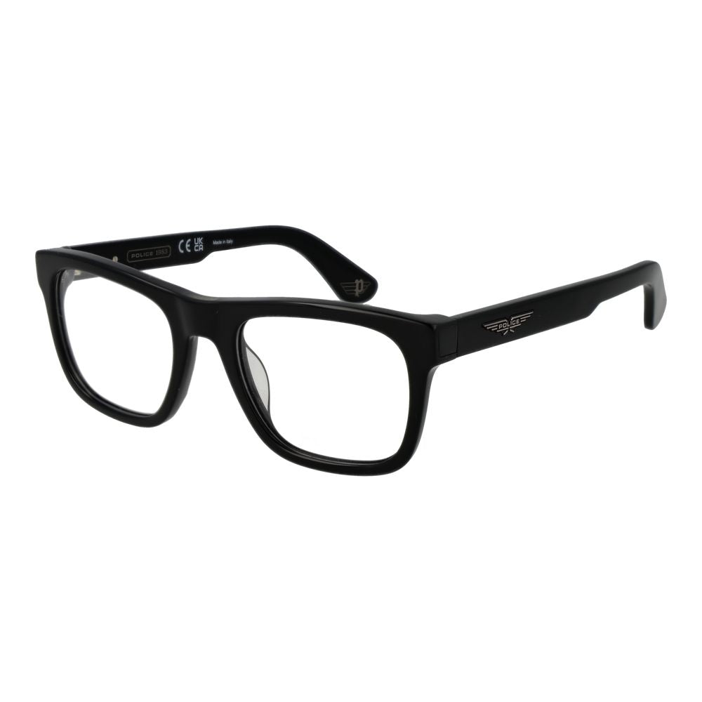 Police Black Cellulose Acetate Glasses (Frames) | Regal Royce