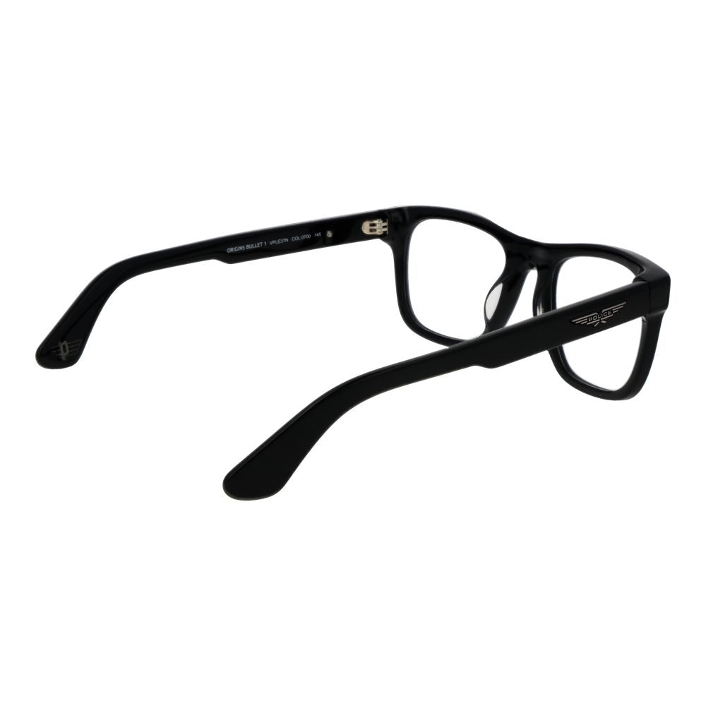 Police Black Cellulose Acetate Glasses (Frames) | Regal Royce