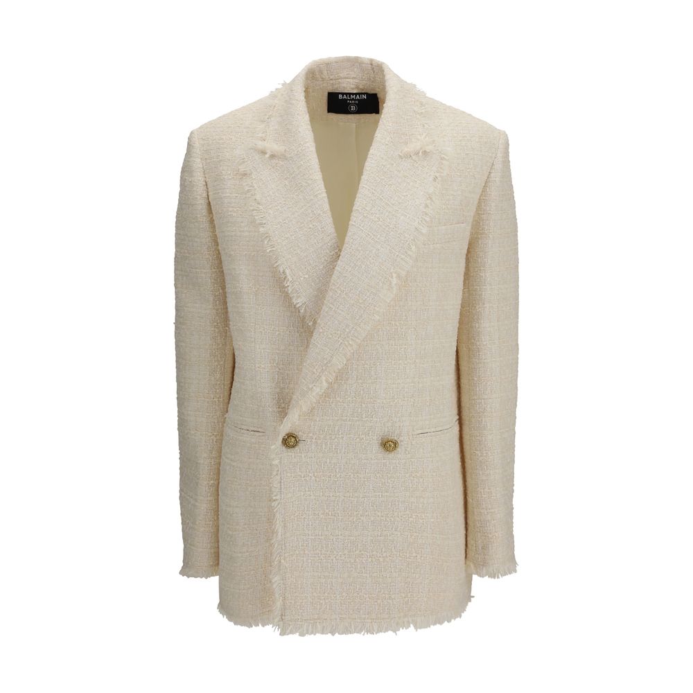 Balmain Beige Polyester Jacket | Regal Royce