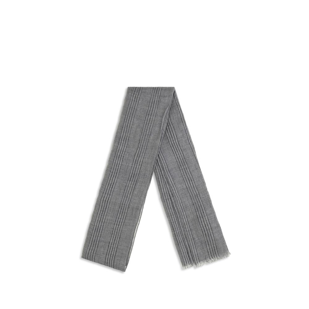 Brunello Cucinelli Gray Linen Scarf | Regal Royce