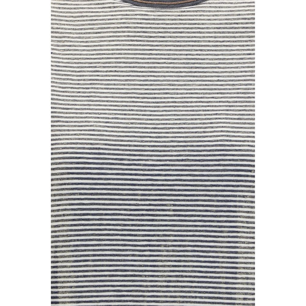 Brunello Cucinelli Multicolor Linen T-Shirt | Regal Royce