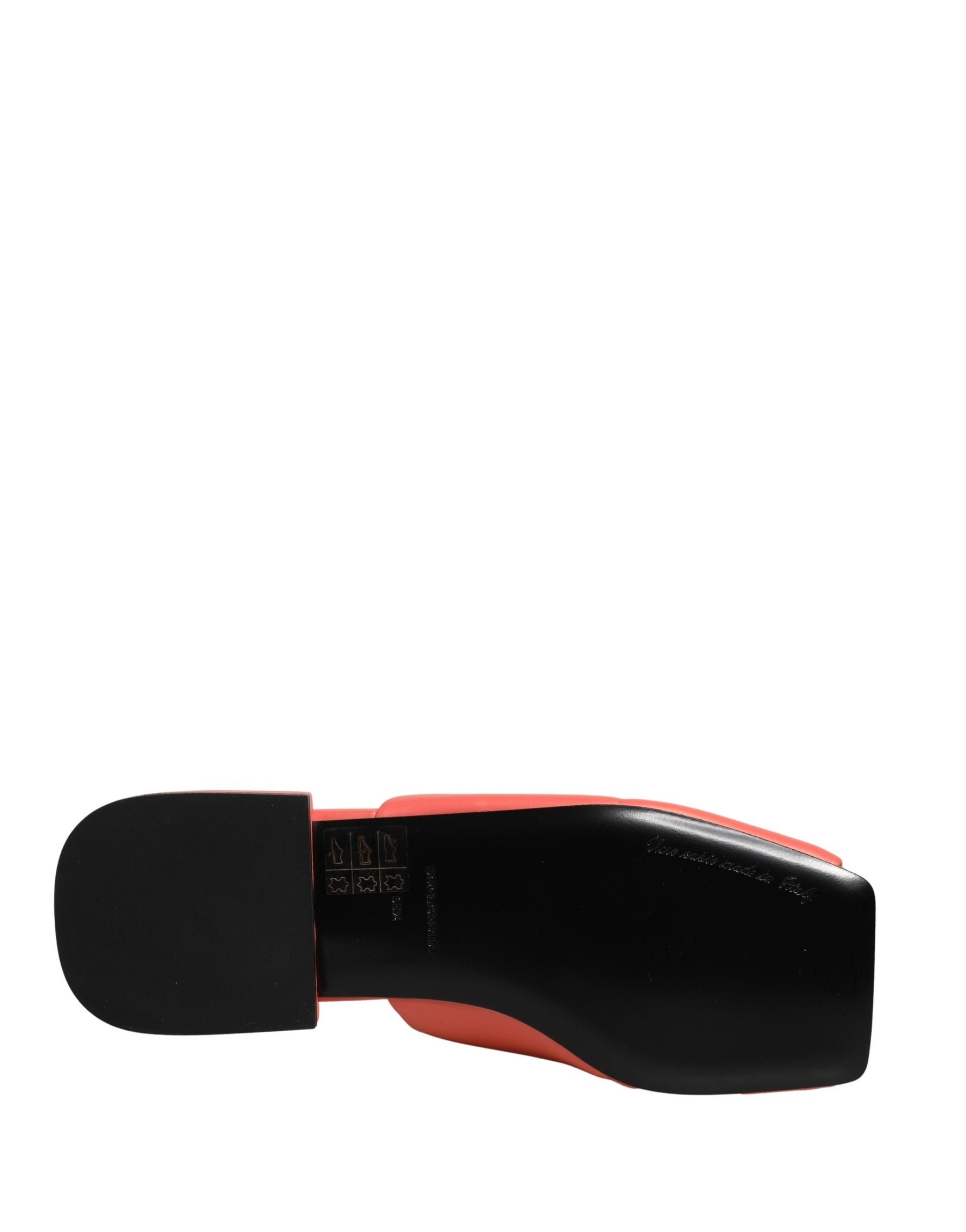 Dolce & Gabbana Orange DG Logo Leather Flats Sandals Shoes | Regal Royce