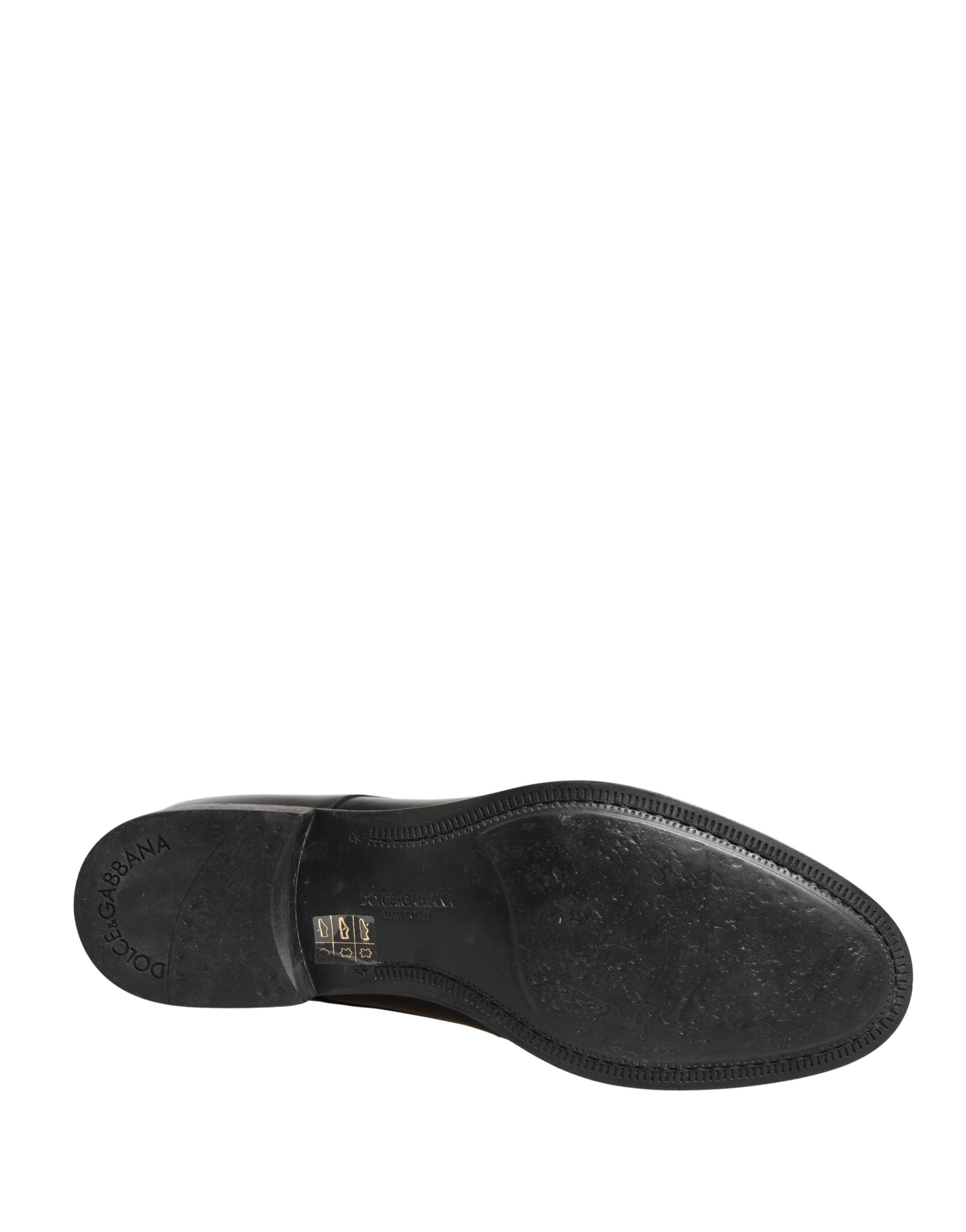 Dolce & Gabbana Black Calfskin Leather Derby Men Dress Shoes | Regal Royce