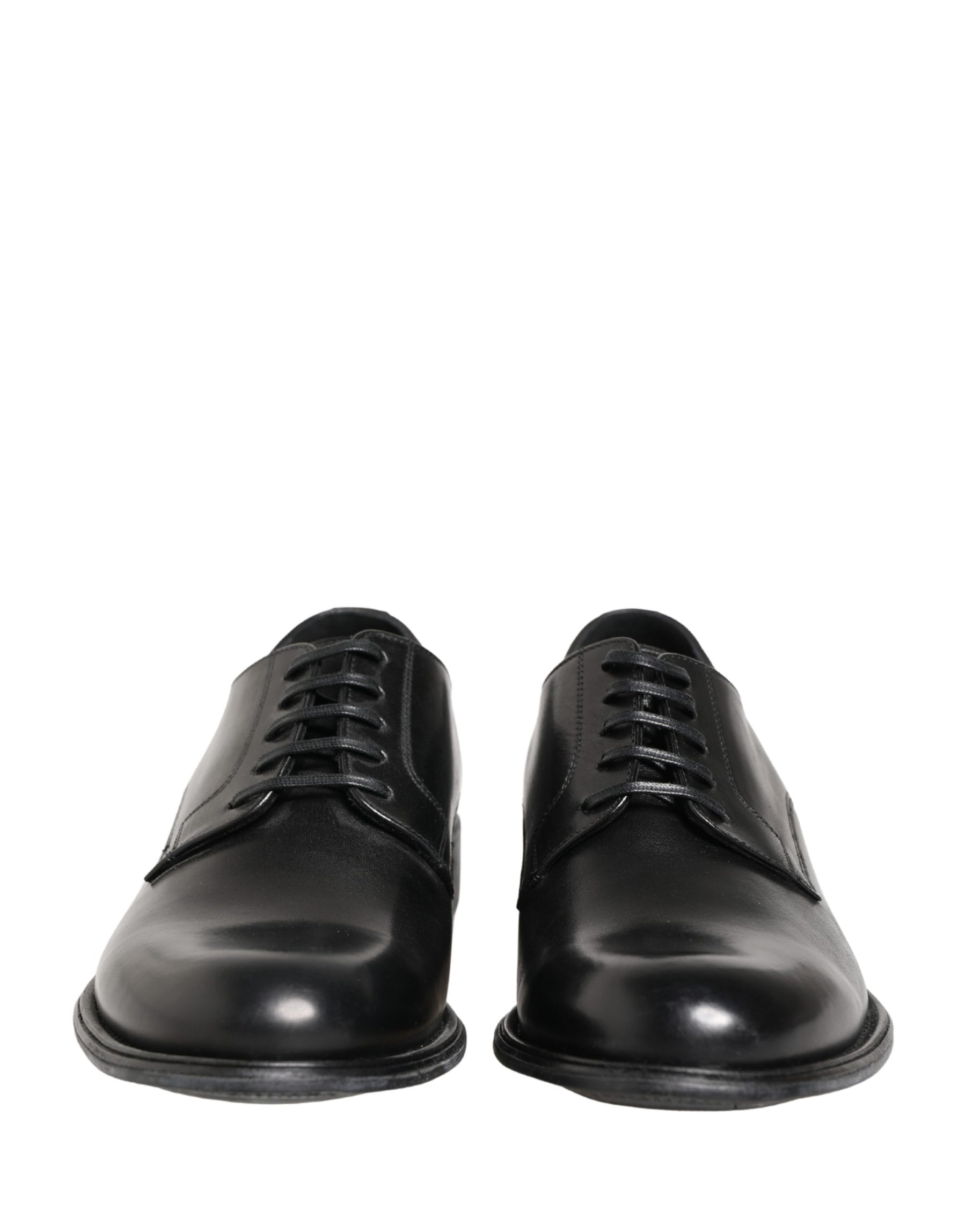 Dolce & Gabbana Black Calfskin Leather Derby Men Dress Shoes | Regal Royce