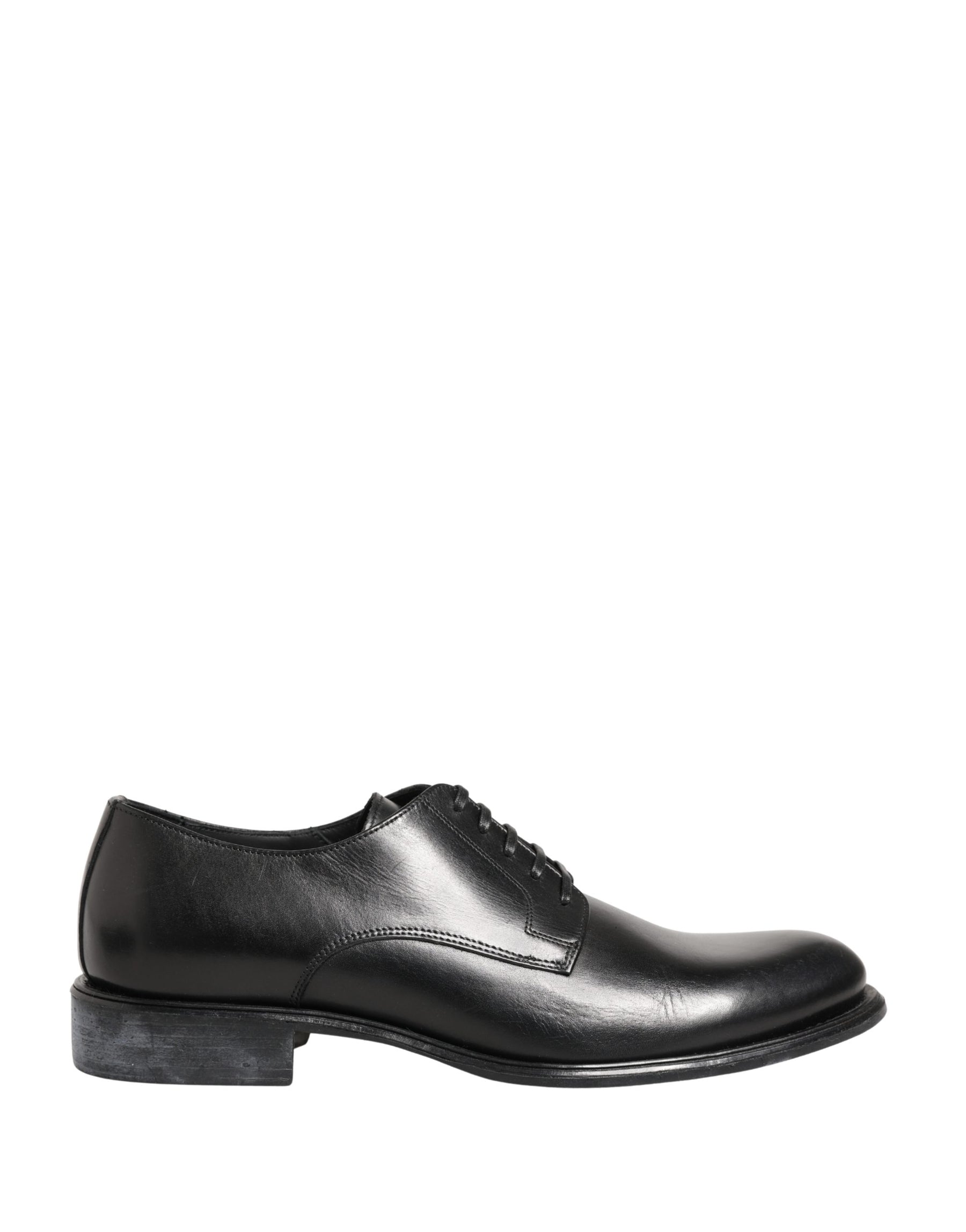 Dolce & Gabbana Black Calfskin Leather Derby Men Dress Shoes | Regal Royce
