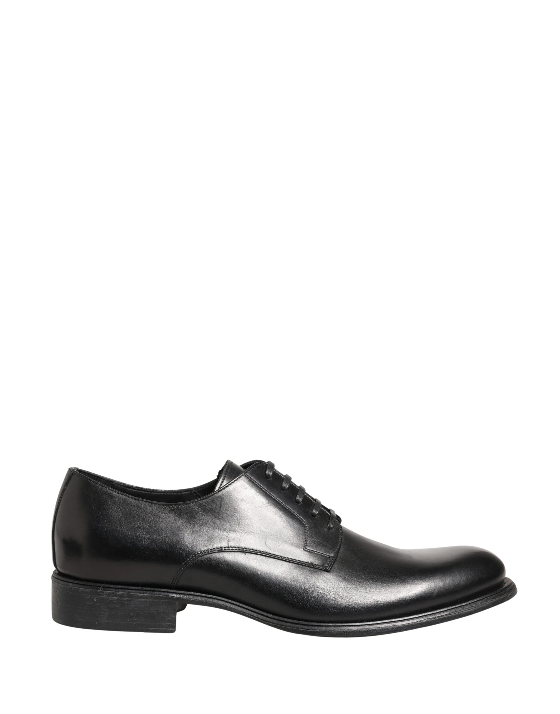 Dolce & Gabbana Black Calfskin Leather Derby Men Dress Shoes | Regal Royce