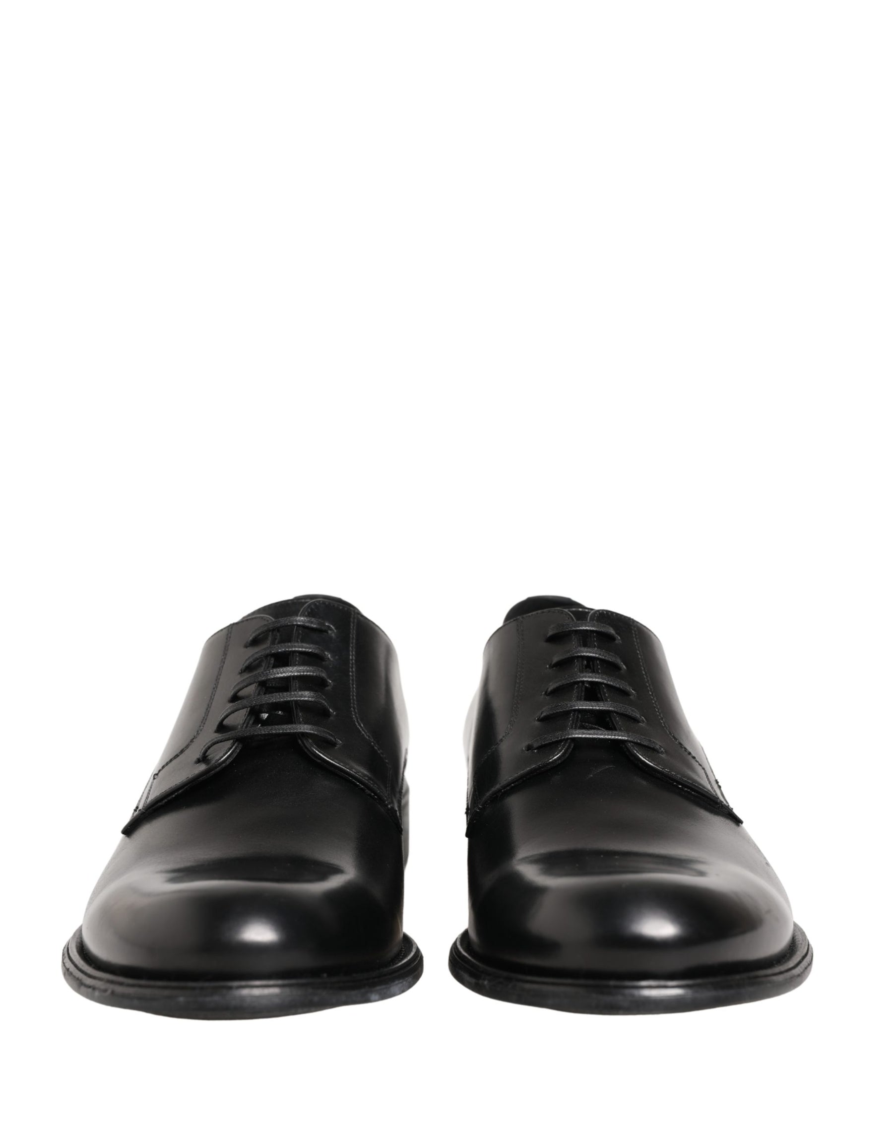 Dolce & Gabbana Black Calfskin Leather Derby Men Dress Shoes | Regal Royce