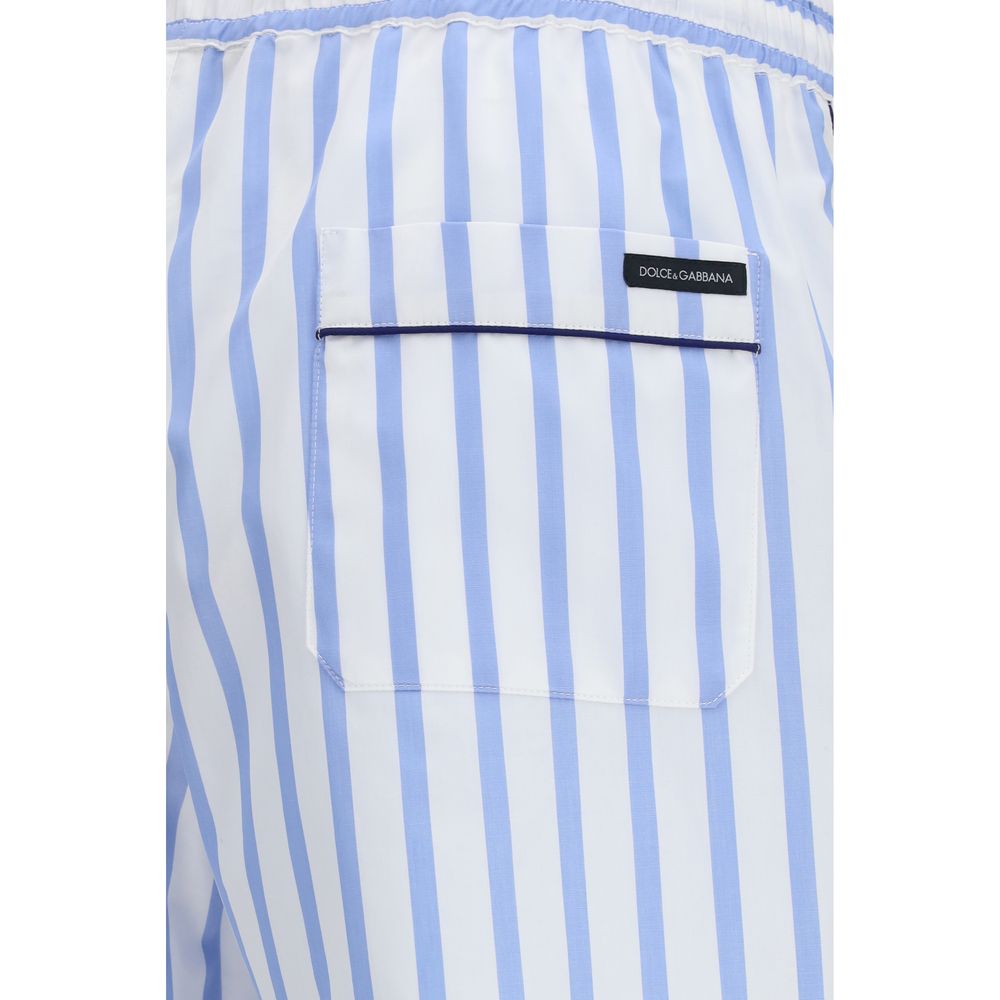 Dolce & Gabbana Blue Cotton Bermuda Shorts | Regal Royce