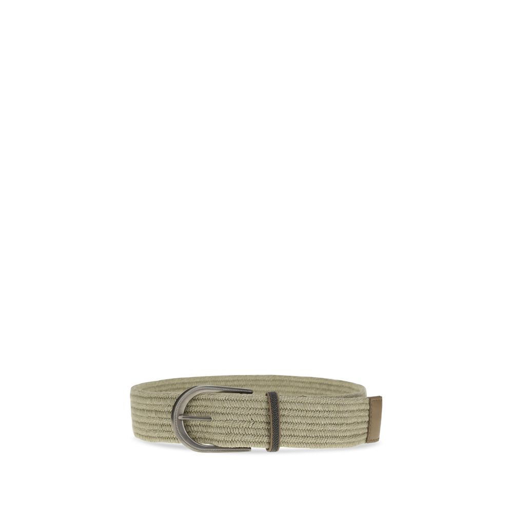 Brunello Cucinelli Beige Linen Regular Belt | Regal Royce