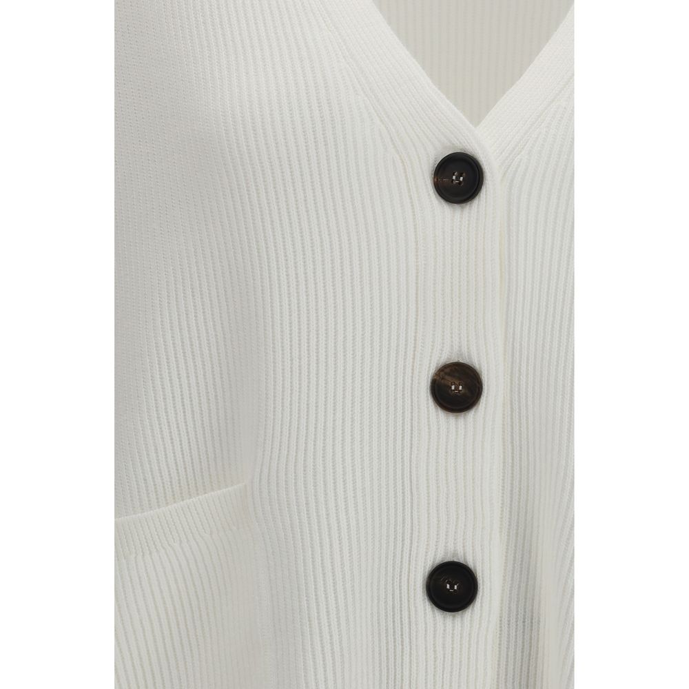 Brunello Cucinelli White Cotton Cardigan | Regal Royce