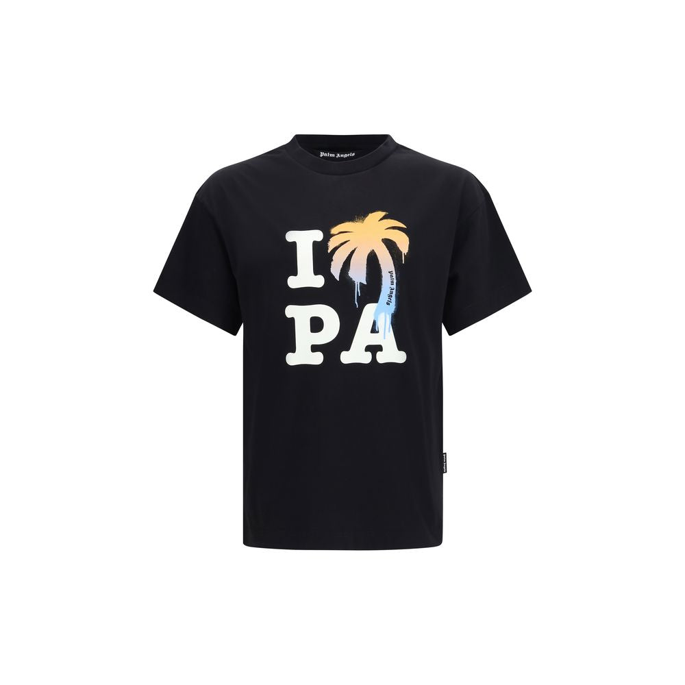 Palm Angels Black Cotton T-Shirt | Regal Royce