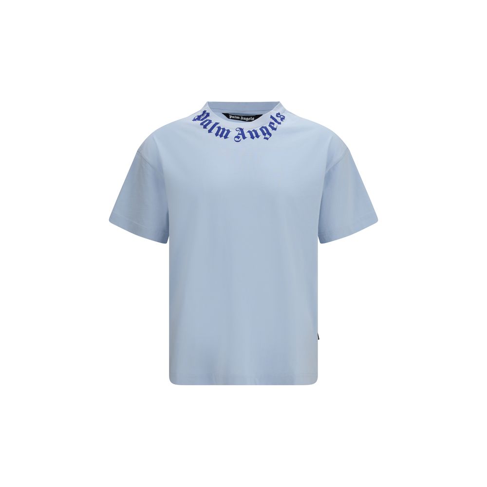 Palm Angels Blue Cotton T-Shirt | Regal Royce