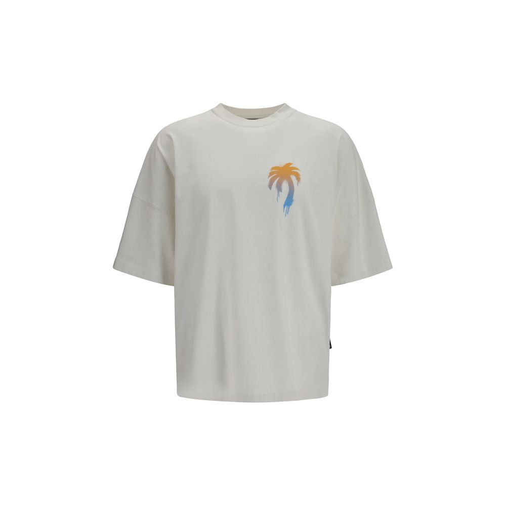 Palm Angels White Cotton T-Shirt | Regal Royce
