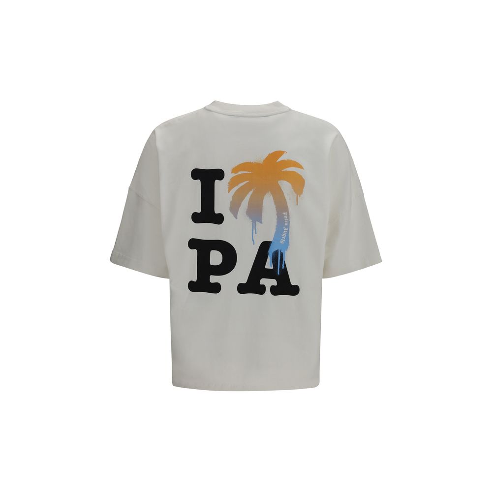 Palm Angels White Cotton T-Shirt | Regal Royce