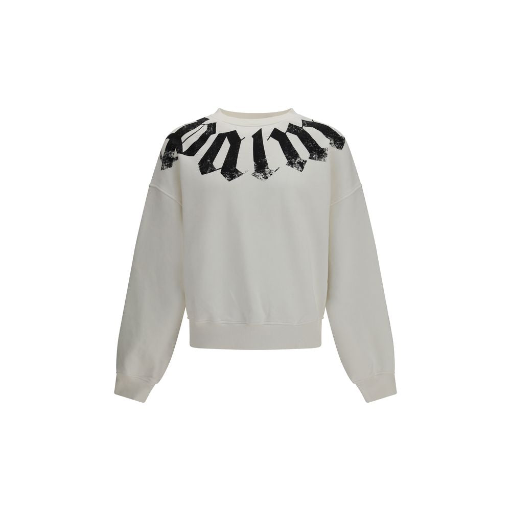 Palm Angels White Cotton Sweatshirt | Regal Royce