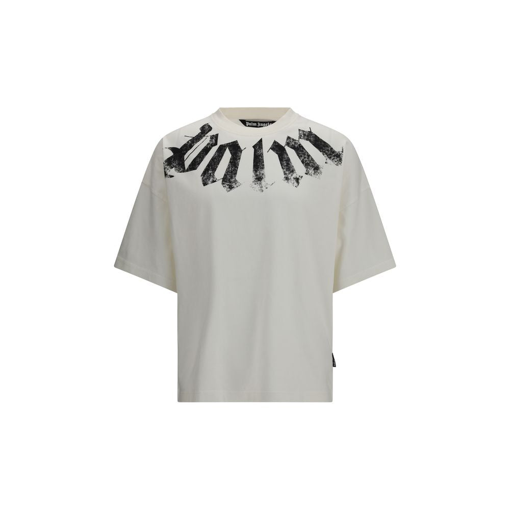 Palm Angels White Cotton T-Shirt | Regal Royce