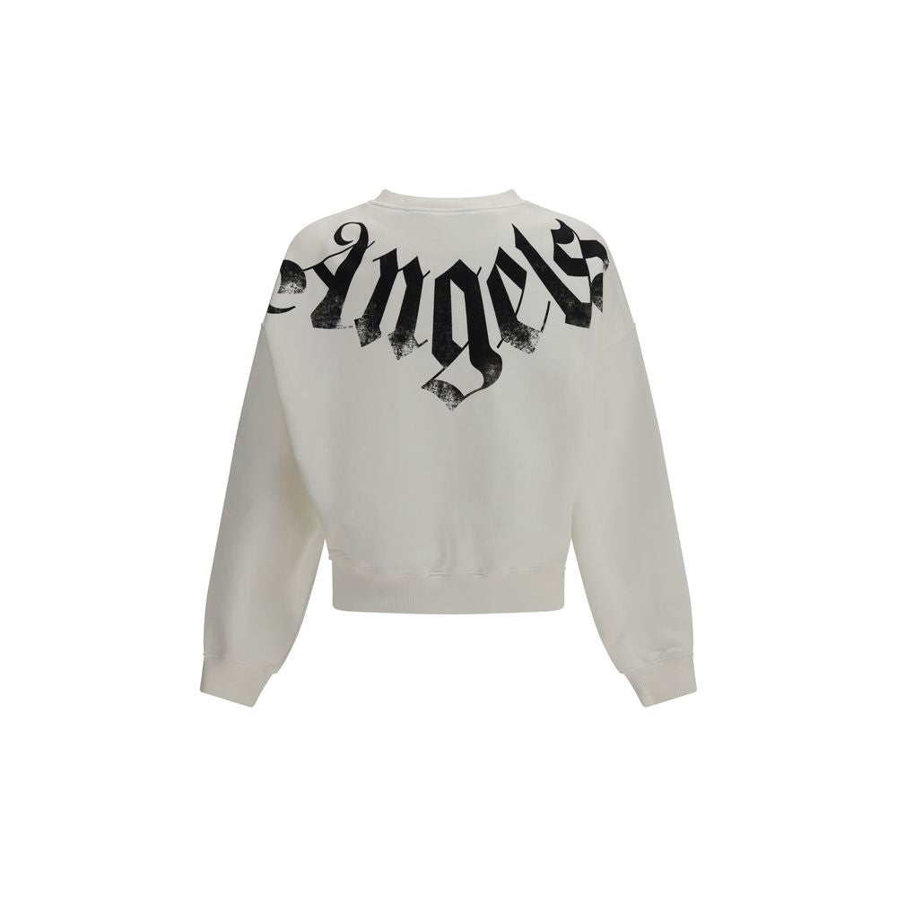 Palm Angels White Cotton Sweatshirt | Regal Royce