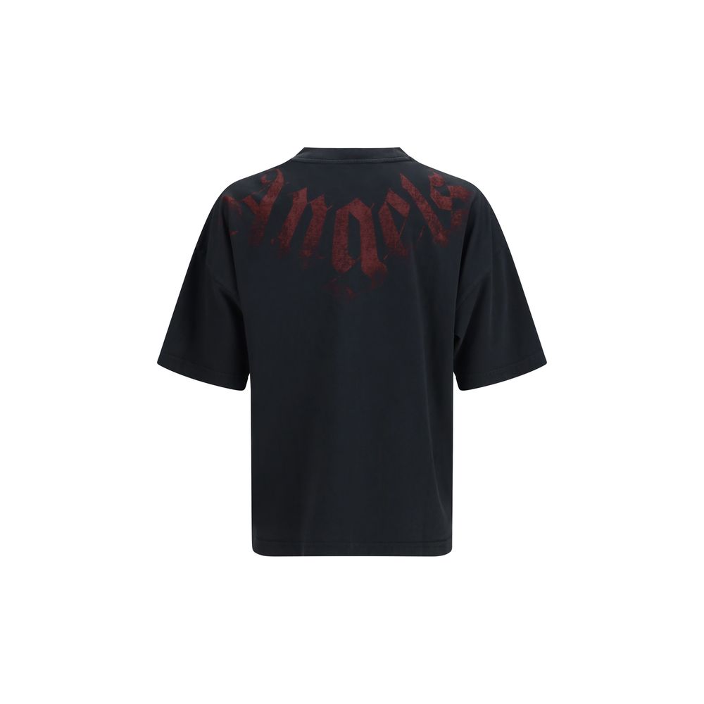 Palm Angels Black Cotton T-Shirt | Regal Royce