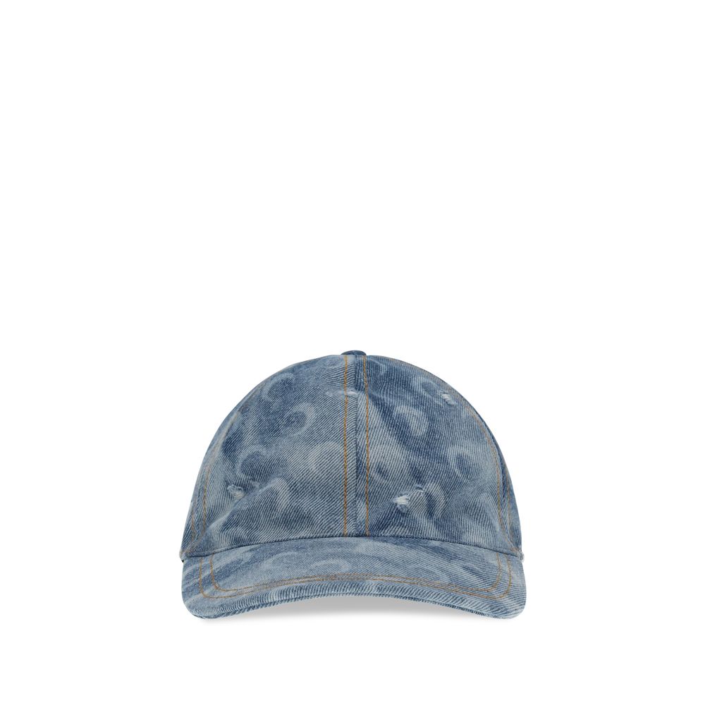 Marine Serre Blue Cotton Cap (Baseball Hat) | Regal Royce