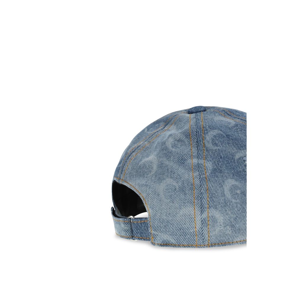 Marine Serre Blue Cotton Cap (Baseball Hat) | Regal Royce
