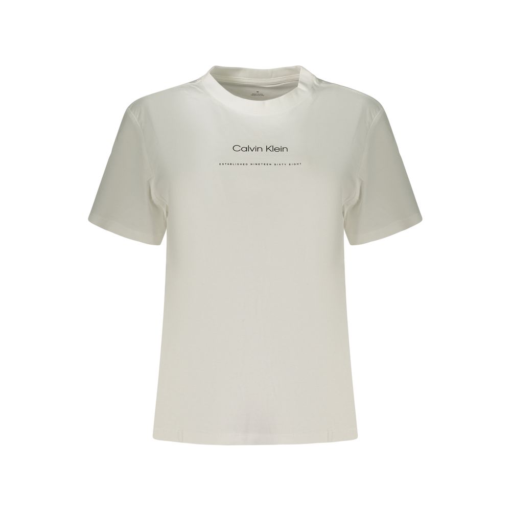 Calvin Klein White Cotton Women T-Shirt | Regal Royce
