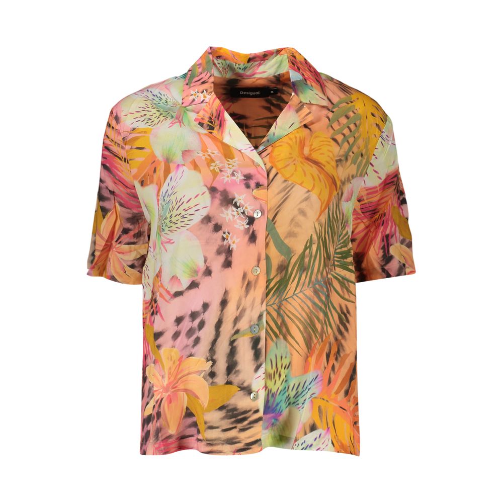 Desigual Orange Viscose Women's Shirt | Regal Royce