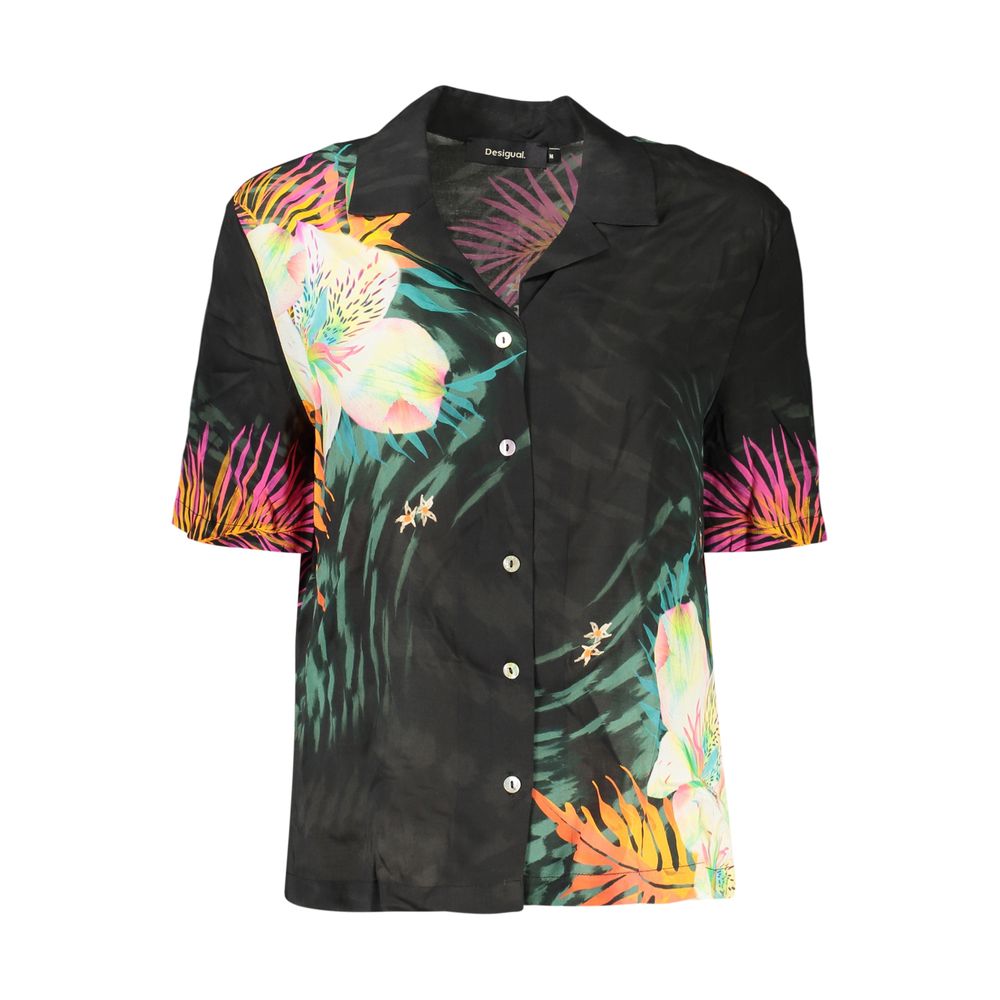 Desigual Black Viscose Womens Shirt | Regal Royce
