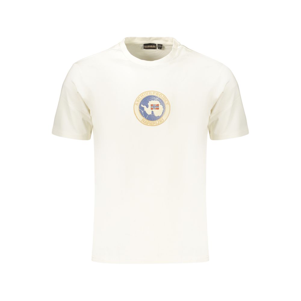 Napapijri White Cotton Men's T-Shirt | Regal Royce