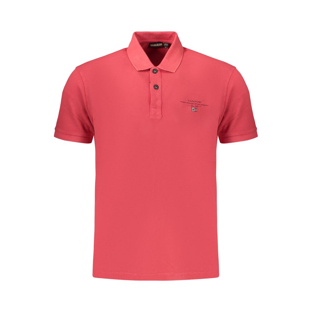 Napapijri Red Cotton Men's Polo Shirt | Regal Royce