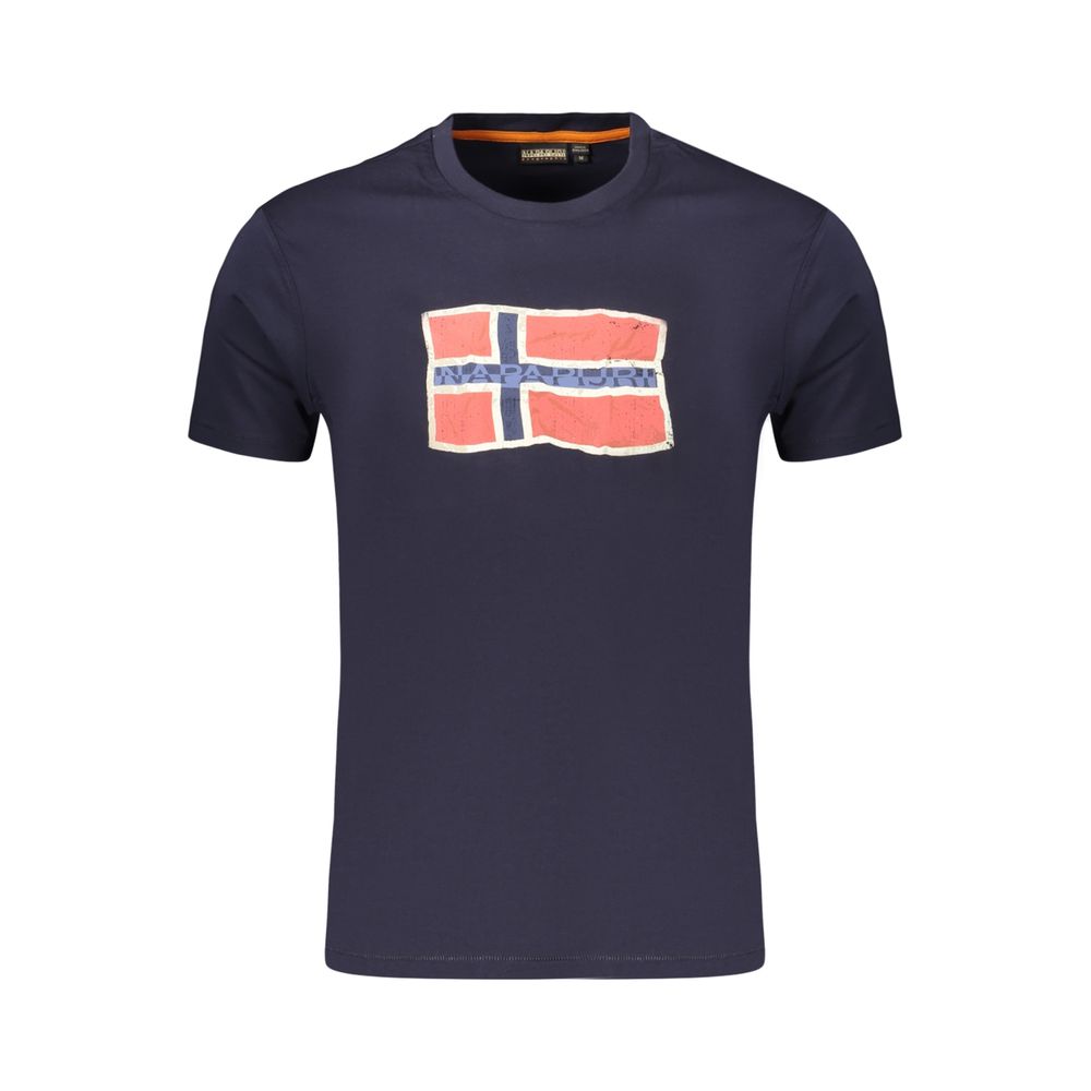 Napapijri Blue Cotton Men's T-Shirt | Regal Royce