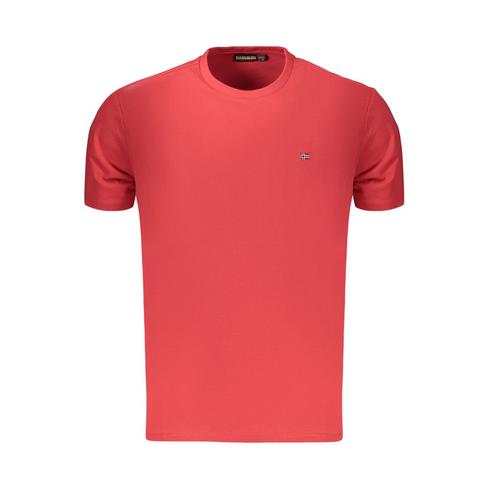 Napapijri Red Cotton Men's T-Shirt | Regal Royce